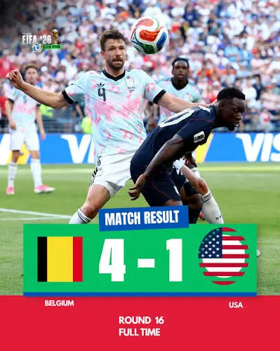 比利时4-1美国晋级八强 德凯特拉尔比利时4-1击败美国2026世界杯16强西雅图